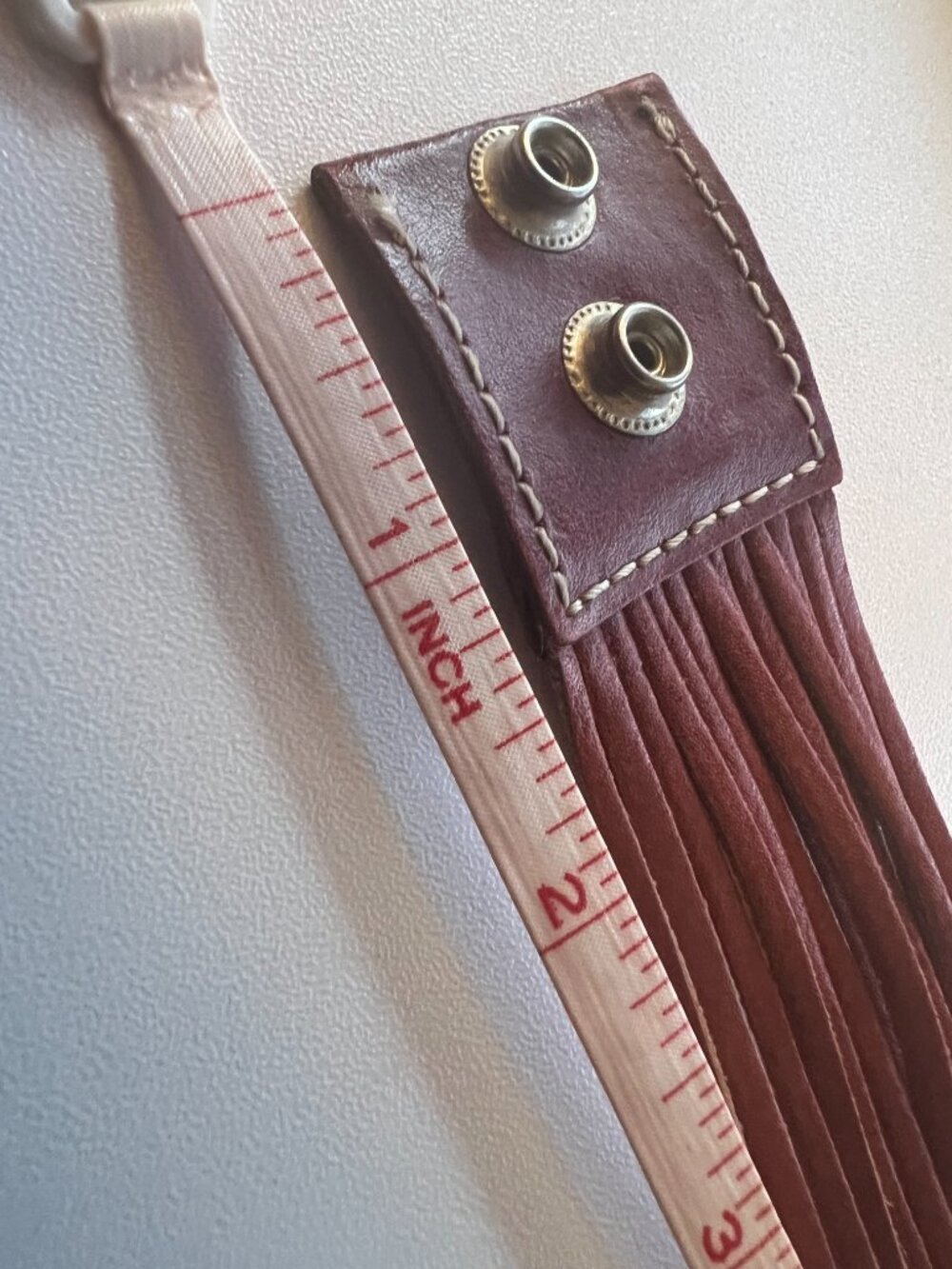 Red Multi‑Strand Faux Leather Bracelet with Silver Metal Accents & Snap Closure - Picture 8 of 9